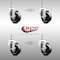 Service Caster 3 Inch 316SS Hard Rubber Wheel Swivel 10mm Threaded Stem Caster Set SCC SCC-SS316TS20S314-HRS-M1015-4 - alternate 4